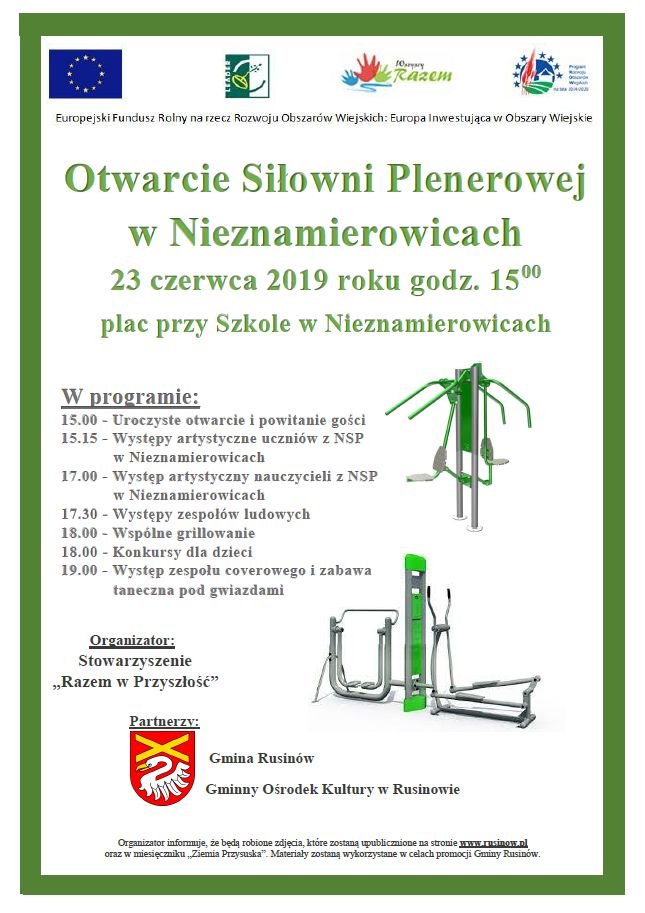 Rozwój kapitału społecznego poprzez budowę siłowni plenerowej we wsi Nieznamierowice